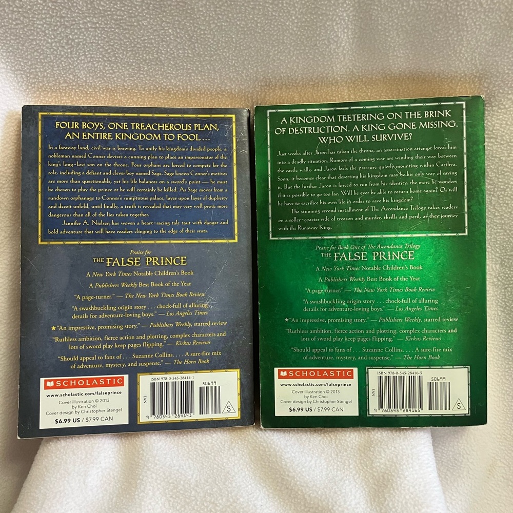Jennifer A. Nielsen The False Prince & The Runaway King - Book lot of 2 - Picture 2 of 6
